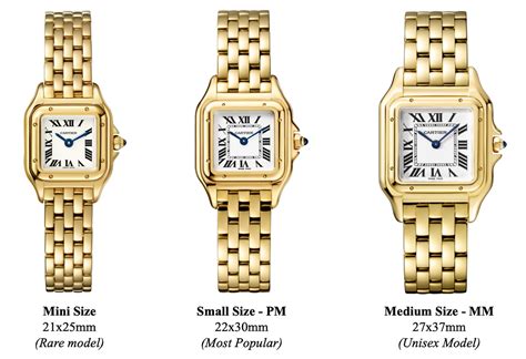 cartier panthère sizes|cartier panther size chart.